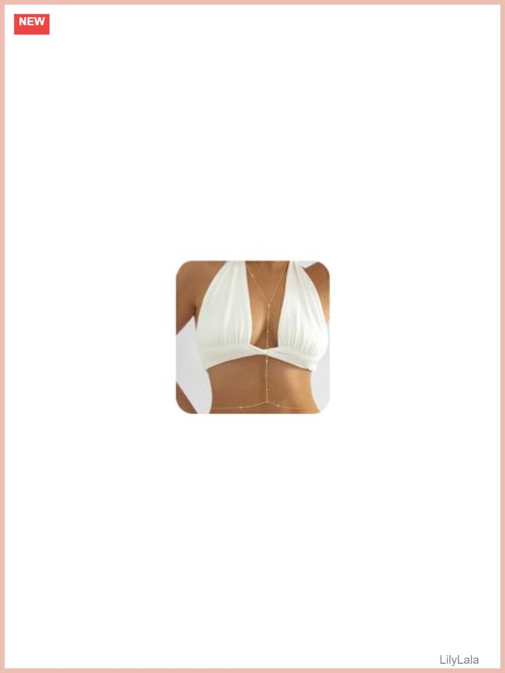14K Gold Plated Body Chain Adjustable Beach Jewelry
